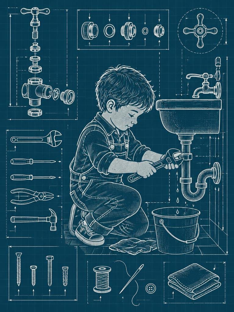 Ilustración de Manitas en Casa